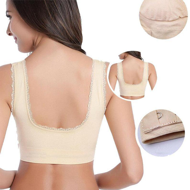 BRAUP™ : Wireless Front Cross Buckle Lace Lift Bra