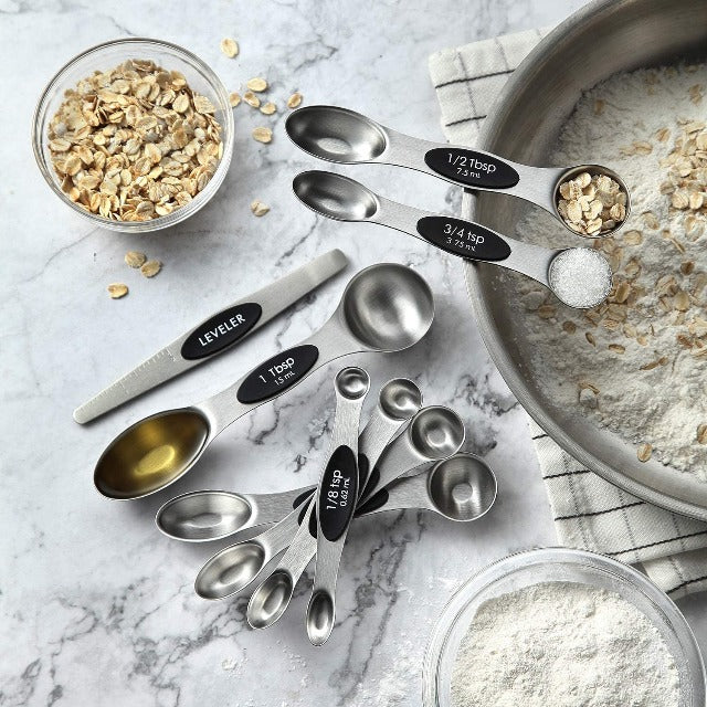 SPOONSET™ : Magnetic Stainless Steel Measuring Spoon Set Of 8