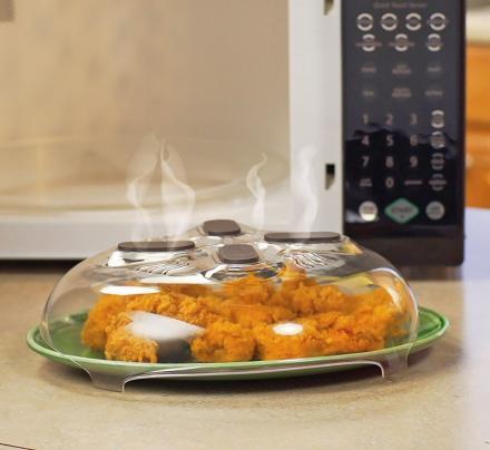 2-Pack: Magnetic Microwave Cover, BPA-Free Anti-Splatter Guard with Steam Vents