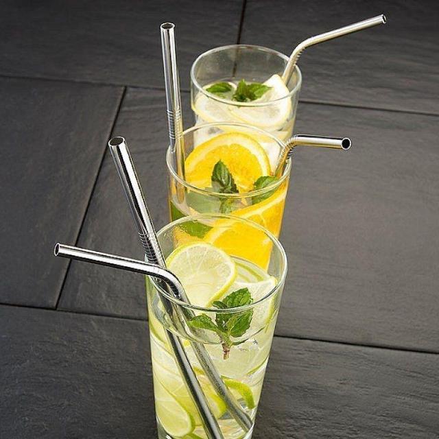 ECOSTRAW™ : Stainless Steel Reusable Drinking Straws