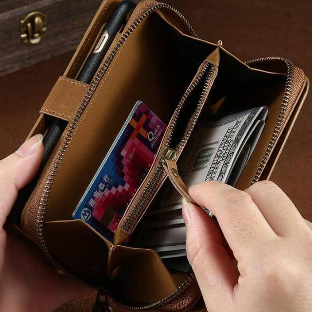 PHONELET™ : Luxury Retro Leather Wallet Case For iPhone and Samsung
