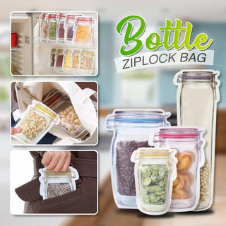 ECOJAR™ : Reusable Mason Bottle Ziplock Bag