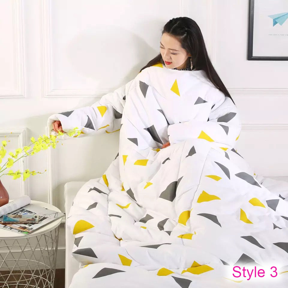 LAZYBED™ : Winter Lazy Quilt With Sleeves
