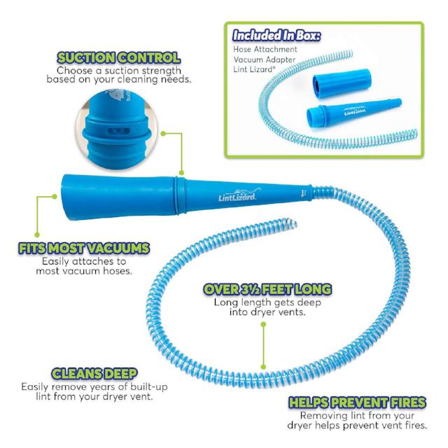 LINTVAC™ : Flexible Dryer Lint Vacuum Attachment