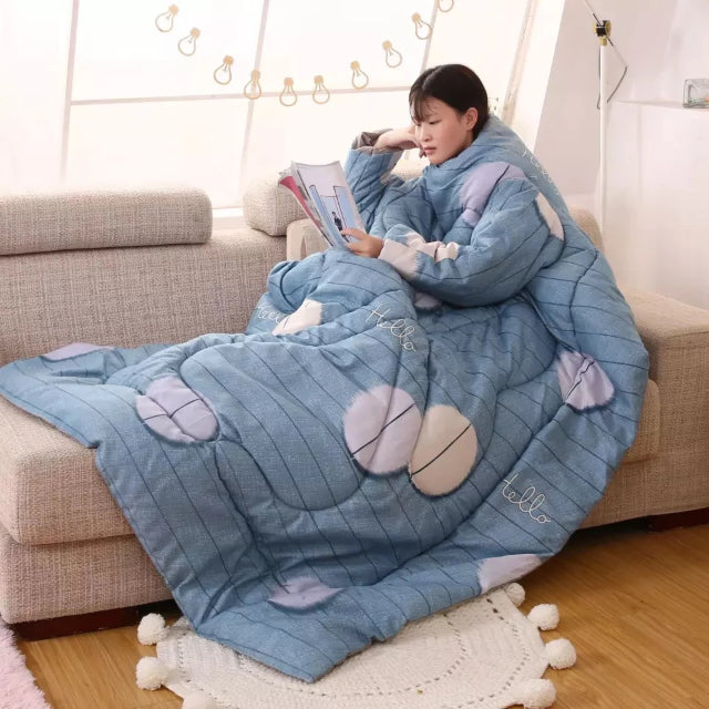 LAZYBED™ : Winter Lazy Quilt With Sleeves