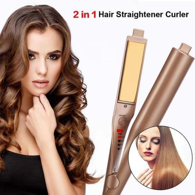 IRONPRO™ : Pro 2 in 1 Hair Curling and Straightening Iron