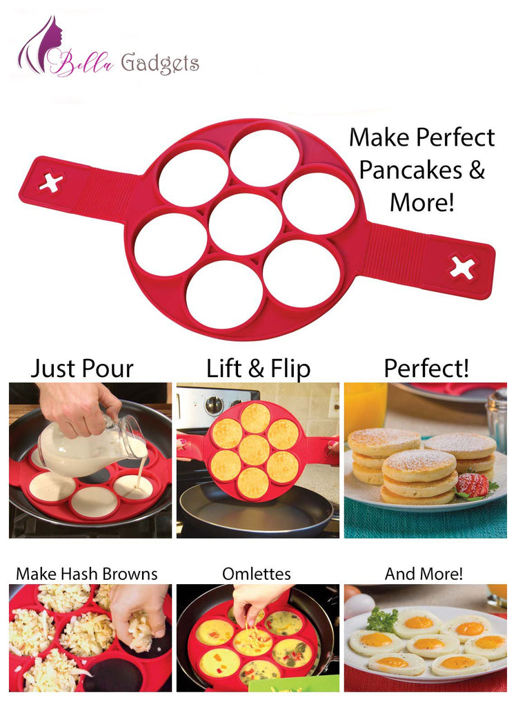 Pancaker™ Nonstick Pancake Ring in Red