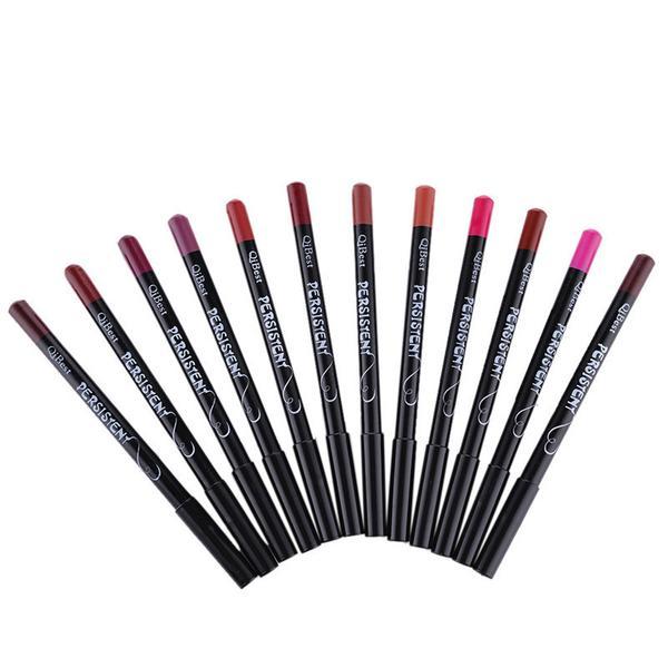 LIPSTER ™ : 12PCs Lip Liner Pencil Waterproof Smooth Matte and Longlasting